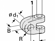 TL25282100KR Końcówka łącznika widełkowa, siłownika kat. 3 Ø 28,2mm