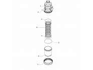 3172073 Filtr ssący gwint zewnętrzny 2" 50 mesh 200-260 l/min (niebieski wkład) ARAG