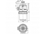 3172073 Filtr ssący gwint zewnętrzny 2" 50 mesh 200-260 l/min (niebieski wkład) ARAG