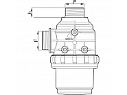 3172073 Filtr ssący gwint zewnętrzny 2" 50 mesh 200-260 l/min (niebieski wkład) ARAG