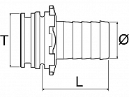 1091740 Tuleja wkładana T7 40 mm