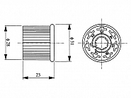 EL52315 Złącze wtykowe, 7 x 6,3 mm do przełącznika Pneutron