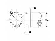 47110 Pierścień zabezpieczający zewnętrzny seger Kramp, 10 mm