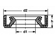 406810CBVP001 Pierścień Simmering, 40x68x10, Viton