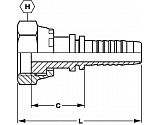 PAV1613 Końcówka DN16-13/16 ORFS