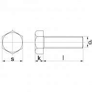 ISO40171030109B Śruba cały gwint kl. 10.9 Kramp, M10x30 mm