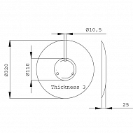 962292KR Talerz redlicy 320x3 pasuje do siewnika Amazone