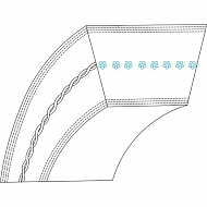 FGP013405 Pas klinowy 1/2"x117" 12.7x2972 mm wzmocniony Kevlar® Kramp, 14673P1, 754-0197, 954-0197, 1719911SM