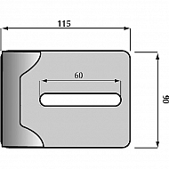 AB010001 Zgarniak, skrobak 90x115 mm pasuje do Amazone 6083200