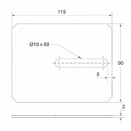 6083200 Skrobak, 90 x 2 x 15 mm pasuje do Amazone 6083200