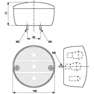 1400681200 Lampa zespolona tylna, 94, W-19L, 12 V lub 24 V, lewa