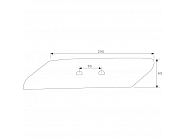 PK801101N Dłuto lemiesza, prawe obracalne PK8 pasujące do V&N, Pöttinger, Kramp