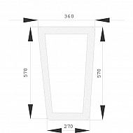 816810040070N Szyba przednia, dolna 570x360 mm