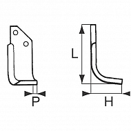 RB26014 Nóż frezujący lewy 152x72x50mm 6mm pasuje do Grillo, BCS