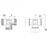 TS12L Złącze trójnik TS, 12L M18x1.5