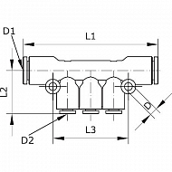 TMC1066610P Trójnik 3-krot.,10-6-6-6-10