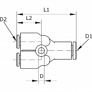 YC644P Złącze wtykowe redukcyjne typu Y 6-4-4