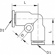 EC6P Złącze wtykowe kątowe, 6 mm Kramp