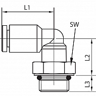 ECS414P Śrubunek wtykowy L 4-1/4"