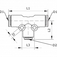 TC686P Trójnik wtykowy redukcyjny 6-8-6