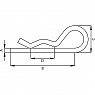 CL45EKR Zawleczka Beta ocynk Kramp, 4,5 mm