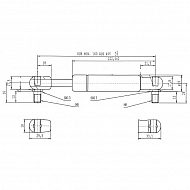 Sprężyna gazowa siłownik L405 700N 405mm STABILUS 083631