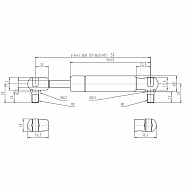 CA095354 Sprężyna gazowa typ D, L685-150N