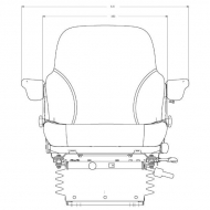 AS3045 Siedzenie AS 3045 Sears, z tapicerką materiałową