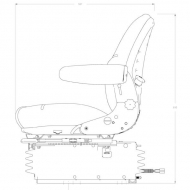 AS3045 Siedzenie AS 3045 Sears, z tapicerką materiałową