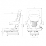 G1081362 Siedzenie Compacto Basic M z tworzywa Grammer, 1081362, MSG83/521