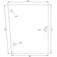 0077337010N Szyba boczna 780x540 mm