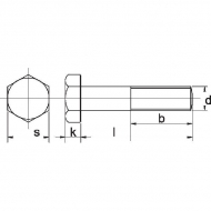 9311680109 Śruba pół gwint kl. 10.9 ocynk Kramp, M16x80 mm