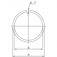 7993RW30 Pierścień osadczy wewnętrzny 30x2 mm DIN7993 Kramp