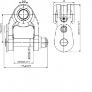 BR1A8030 Łącznik BR1-A, 80/30, sworzeń ø30