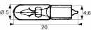 140612120246 Żarówka W2 x 4,6d, 12 V, 1,2W, całoszklana