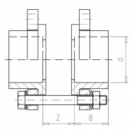 KIT075 Zestaw przyłączeniowy z PCW do zaworu klapowego odcinającego VdL, DN 65 75 x 75 mm