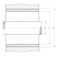 130010020000 Rura wypełniająca 3000 Curaflex Doyma, DN100 200 mm