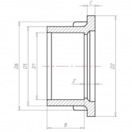 7125135 Tuleja kołnierzowa PCW-U wzmocniona VdL, 125 mm