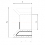 70320201 Złączka redukcyjna PCW-U VdL, 32 x 20 mm