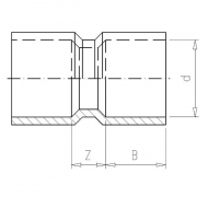 7200100 Złącze z mufą PCW-U VdL, 200 x 200 mm