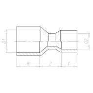 7140110 Złączka redukcyjna PCW-U VdL, 140 x 110 mm