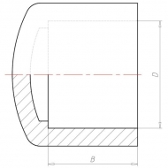 PVC7CAP12 Zaślepka PCW-U calowa VdL, 1/2"