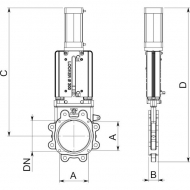 LVB250P Zawór suwakowy 10" pneumatyczny BP LOCKER BiDi