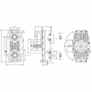 B60223 Multiplikator do dwóch pomp grupy 3 SAE-C, B602, ciężka, z tuleją, przeł. 1:3