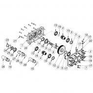 GBF30D130 Multiplikator do dwóch pomp grupy 3 i 2 GBF 30D, z wałem, przeł. 1:3