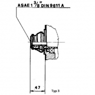 GBF30S135 Multiplikator do pomp grupy 3 Typ GBF-30S, z wałem, przeł. 1:3,5 , Borelli