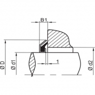 AS304745RCP001 Uszczelnienie Alphaseal RC, 30x47x4,5 mm