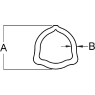 125093000R06 Rura profilowa Bondioli & Pavesi, wewn., roz. 6, 45 x 4,2 mm, L-3000 mm