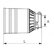 517050024 Osłona tulejki redukcyjnej, Bondioli & Pavesi, długa