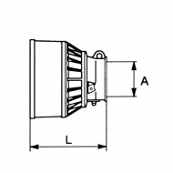 517050030 Kołpak ochronny Bondioli & Pavesi, podstawowy wewnętrzny, D-81,7 mm, L-153 mm